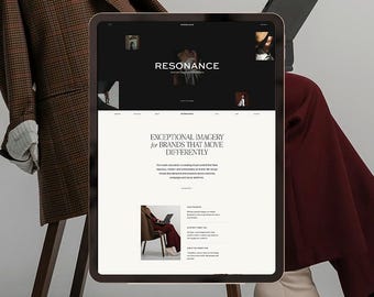 Squarespace 7.1 Website Template, Media Kit, Minimalist Editorial Theme