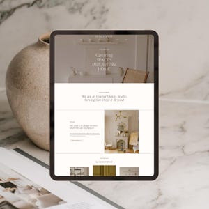 Interior Designer Squarespace 7.1 Website Template, minimal modern website theme, Squarespace portfolio