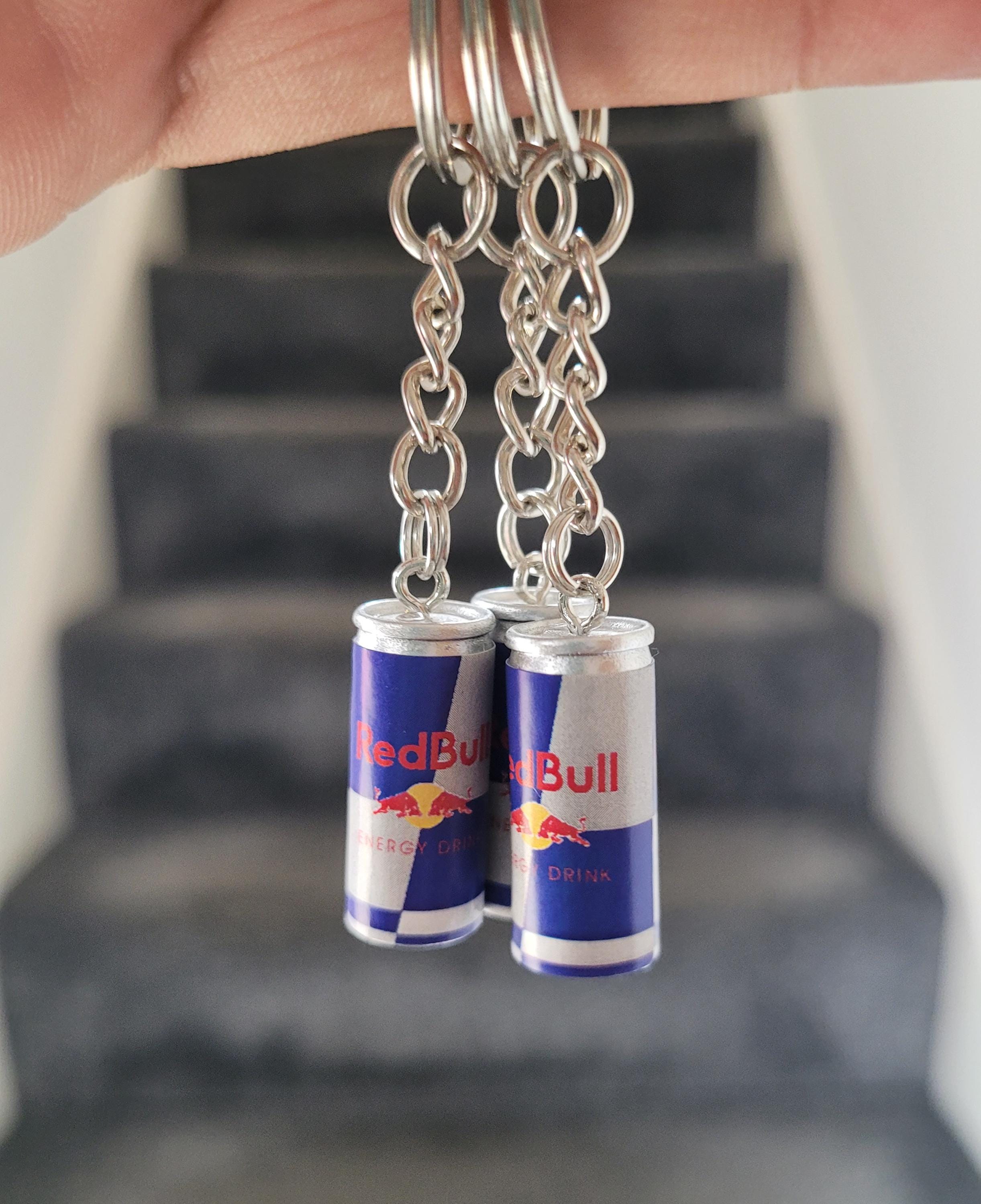 Mini Resin Red Bull Can Keyrings – Set of 2 | Realistic Energy Drink ...