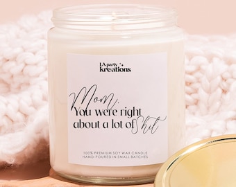 MOTHER'S DAY CANDLE, Gift for mom, Soy Candle gift, Funny Mom Gift, Mom's Birthday Candle, Best Mom Gift, Funny Candle for Mom