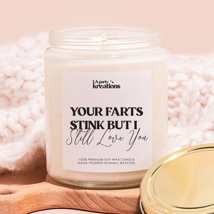 FUNNY Gift for Boyfriend, Fart CANDLE GIFT, Your Fart Stinks, Valentines Gift, Funny Fart Gift, Gag Gift, Funny Candle, Anniversary Candle