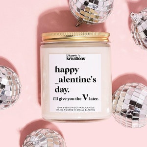 Happy Valentine's Day Candle Funny Gift for Boyfriend, Candle for Men Valentine's Naughty Gift Idea, Boyfriend Gift from Girlfriend Wife