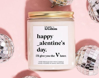 Vela de feliz día de San Valentín, regalo divertido para novio, vela para hombres, idea de regalo travieso para San Valentín, regalo para novio de novia y esposa