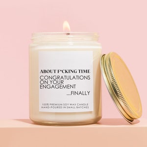 Engagement Candle, Funny Engagement Gifts for Her, Funny Best Friend Engagement Gifts, Engagement Candle, Small Engaged Friend Gift