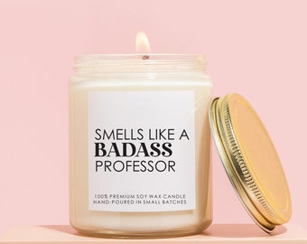 Gift for Professor, Professor Thank You Candle, New Professor Candle Gift, Professor Appreciation,College Professor Gift,Professor Grad Gift