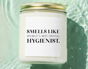 Regalo de vela para higienista dental, regalo divertido para futuros dentistas, regalo para la escuela de odontología para ella, regalo de agradecimiento para higienista dental, regalo de graduación