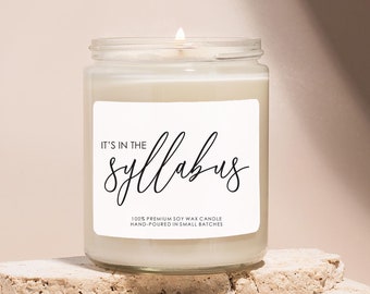 Funny New Professor Candle Gift, Student Gifts For Professors, Thank You College Professor, Professor Gift For Her