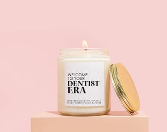 New Dentist Candle Gift For Her, Dental School Graduation Candle Gift, Gift for New Dentist, Dental Office Decor, Dental School Grad Present