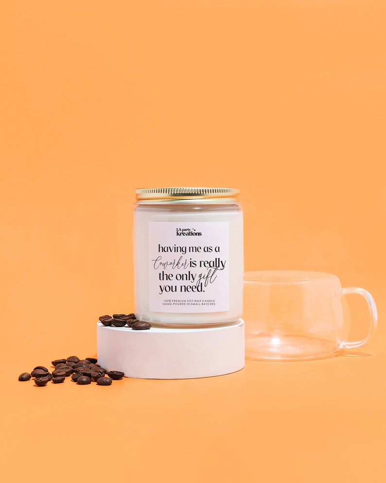 COWORKER CANDLE GIFT, Friend Gift, Birthday Gift Idea, Christmas Gift