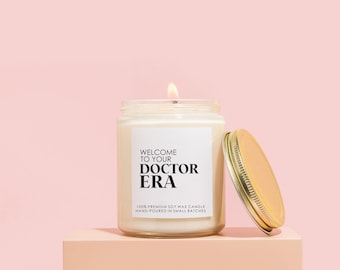 Nuevo regalo de vela de doctor, regalo de posgrado de la escuela de medicina, regalo de vela de futuro doctor, regalo de vela de la era del doctor para ella, regalo de doctor para mujeres, vela de soja de doctor