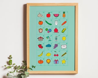 Arabic Alphabet Poster Printable