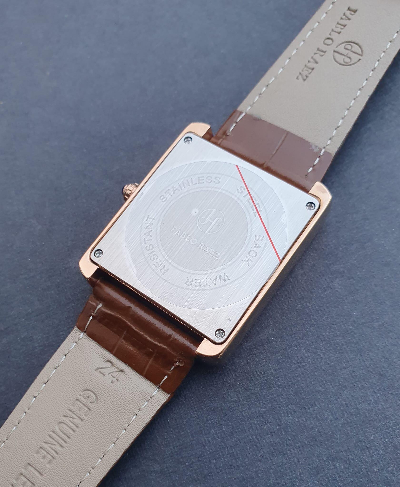 JewelryWe Herenhorloges Analoog Quartz Kalender 30M waterdichte Armbandhorloge Romeinse Cijfers Rechthoekige Zakelijke Casual Horloge met Echtleer Leer Armband, Zilver C, riem