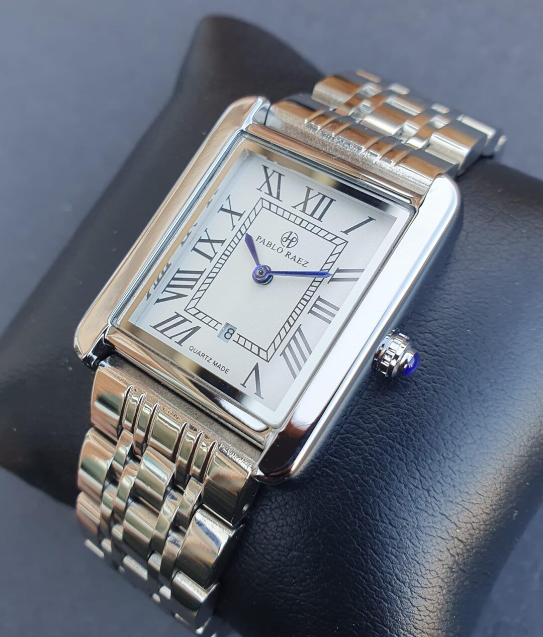 Thuringia Quartz Orologio Da Polso Uomo Classico – Cassa Acciaio 40 Mm, Vetro Zaffiro, Movimento Ronda 505, Cinturino Pelle Marrone, Impermeabile 5 ATM - 5