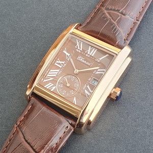 Men Classic Watch Smart Casual Luxury Business Square Rose Gold  display picture 1