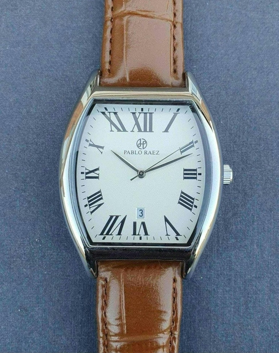 Herren Tonneau Uhr Klassisch Smart Casual Luxus Business Braun