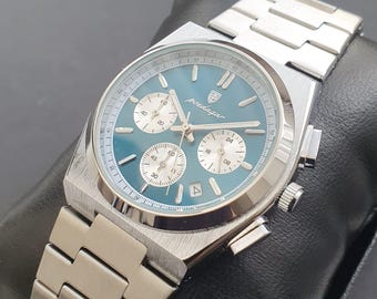 Men Chronograph Watch Smart Casual Business Luxury Sport Classic Stainless Steel Bracelet Wristwatch