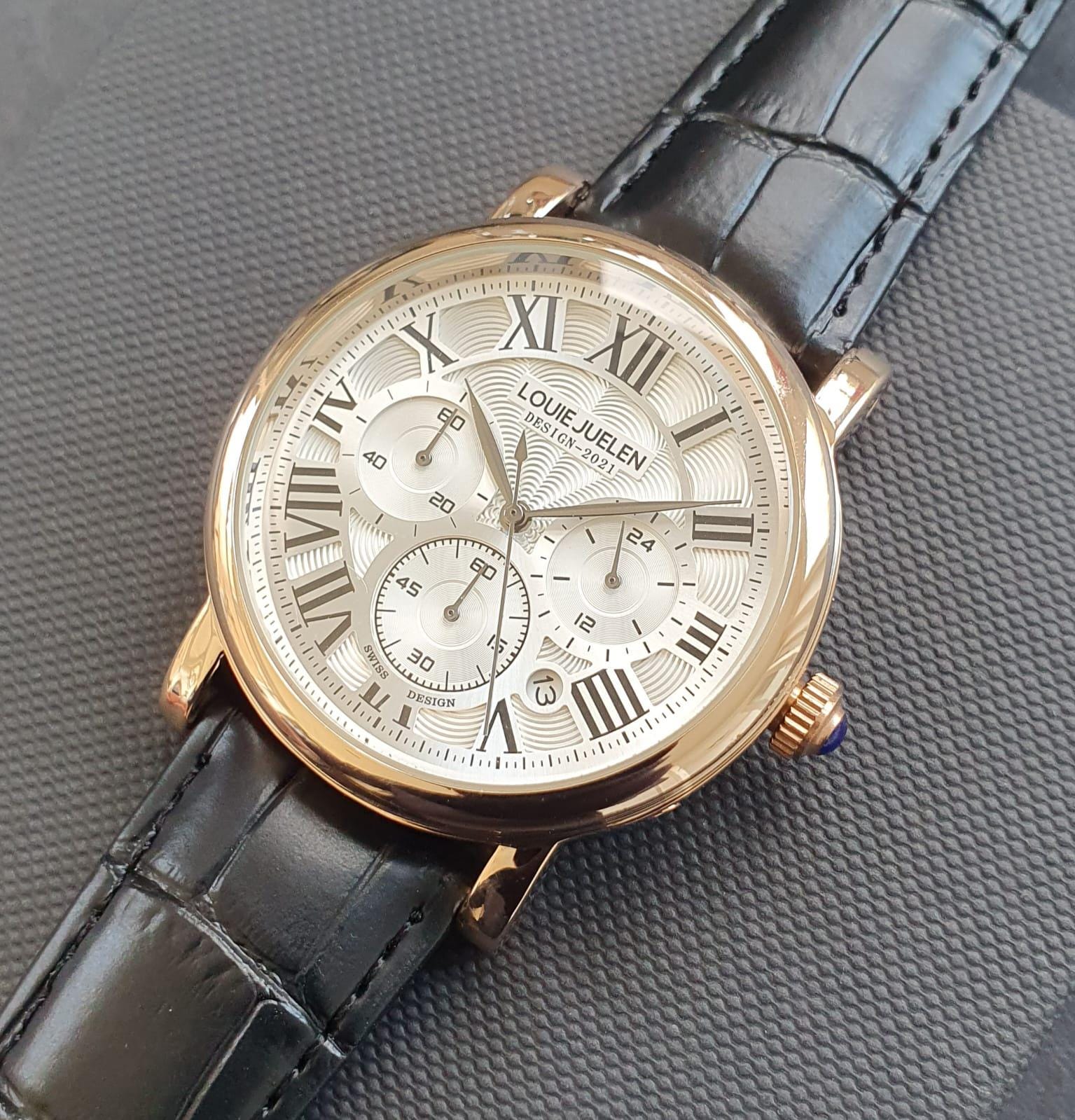 Men Chronograph Watch Classic Smart Business Casual Luxury Roman ...