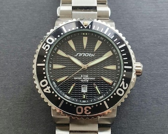 Men Diver Watch Classic Sport Luxury Business Stainless Steel Bracelet Wristwatch