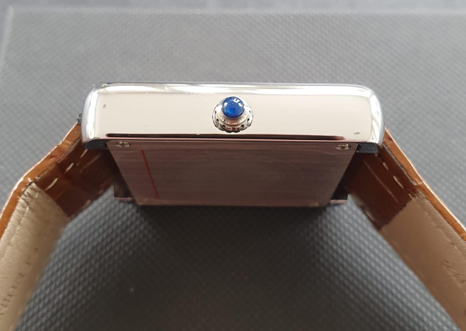 Orologio Uomo Vintage Rettangolare – Quadrante Con Numeri Romani, Cinturino In Pelle, Quarzo, Cassa Oro E Argento