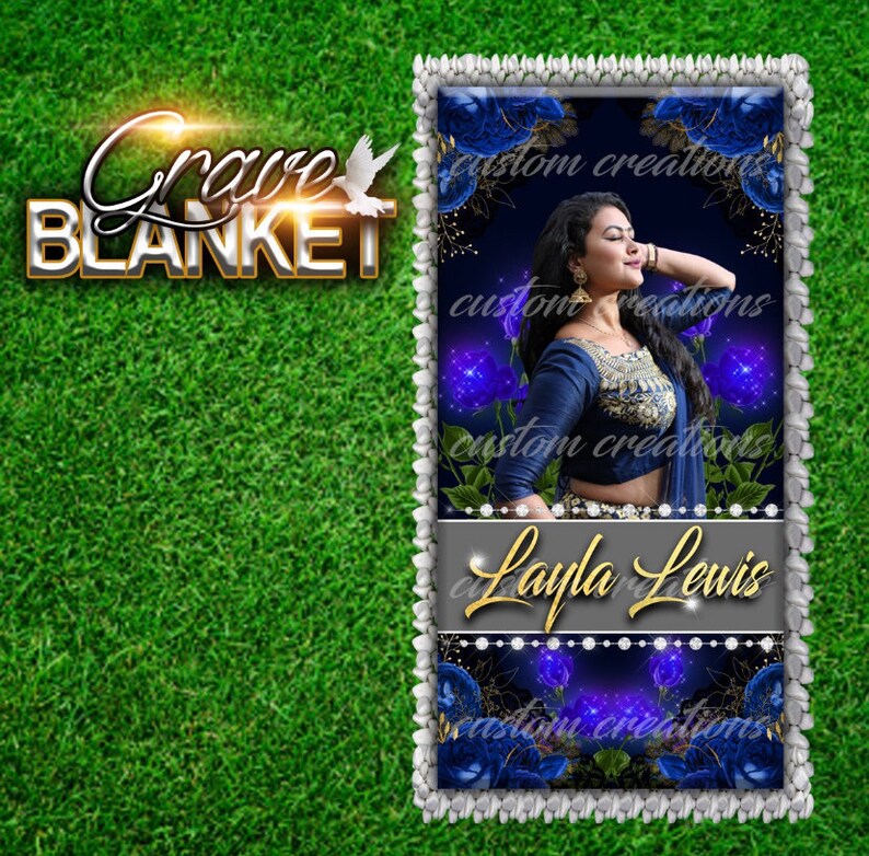 Memorial Grave Blanket Memorial Grave Marker Memorial Etsy