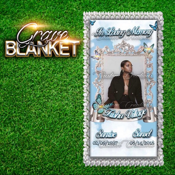 Memorial Grave Blanket Custom Paradise Grave Blanket Etsy