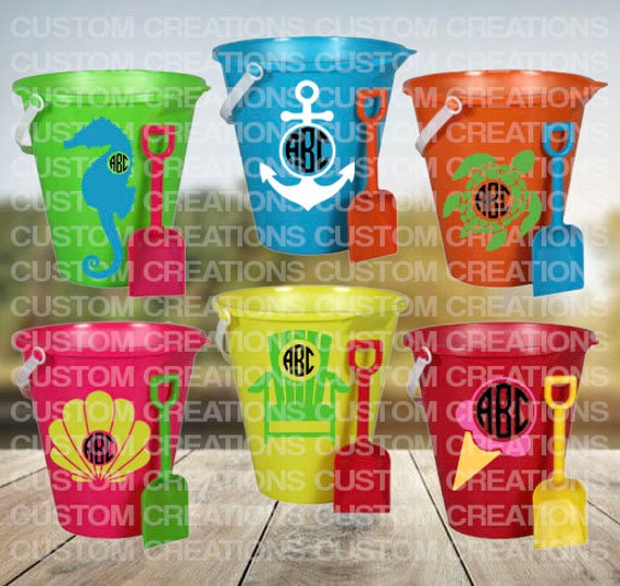 Personalized Beach Buckets Summer Beach Buckets Beach Etsy
