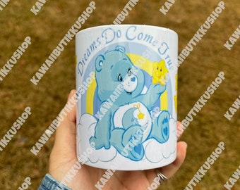 Handmade Gifts Dreamy Kawaii Sleepy Bear Ceramic Coffee Mug 12oz.