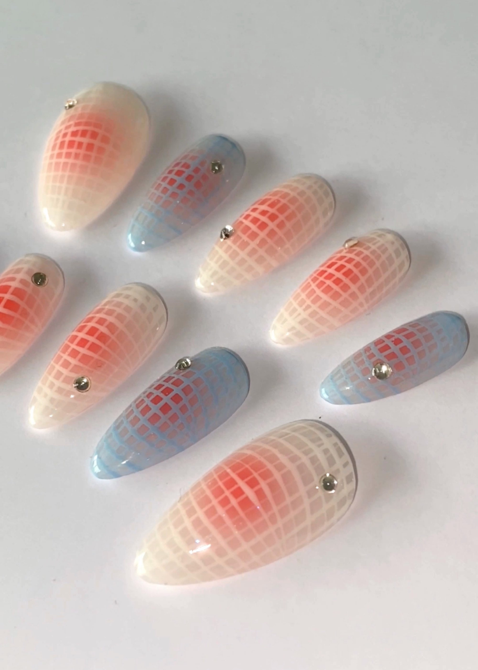 6 Rows 18pc Grid Transparent Pp Plastic Tip Glitter Nail Storage