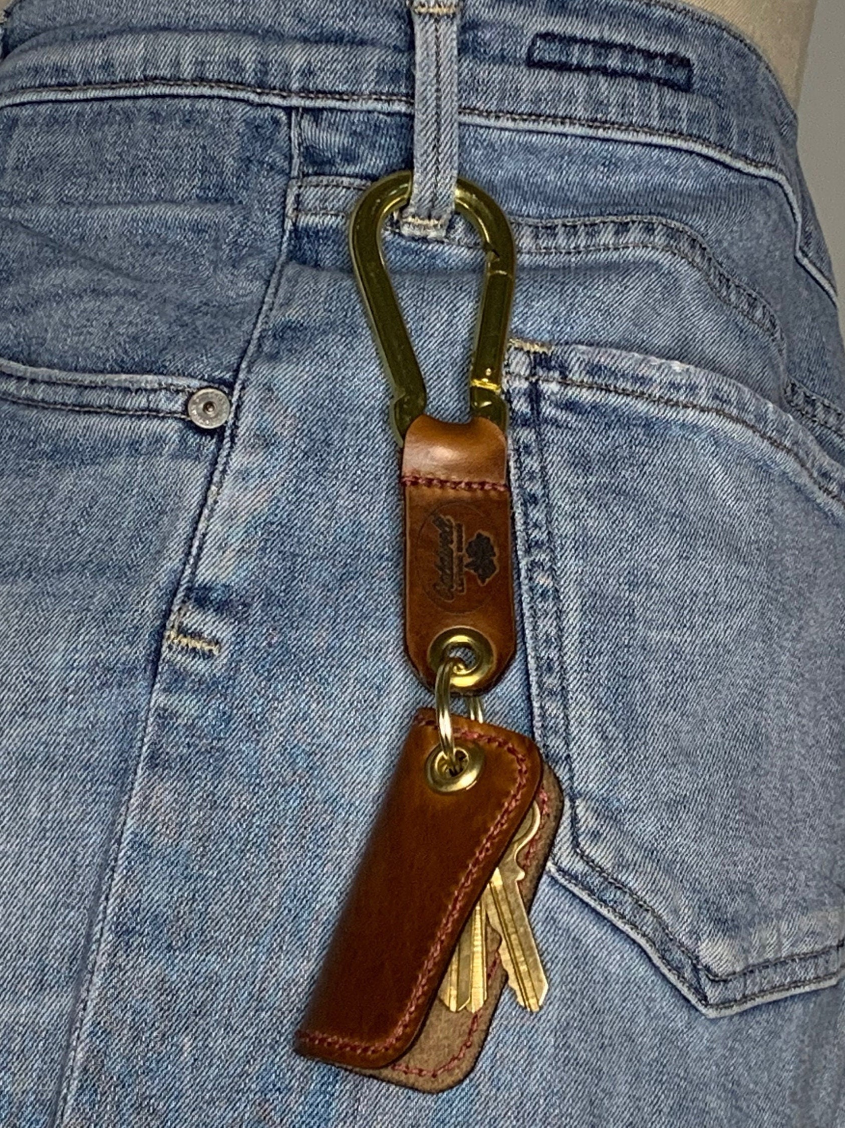 Gold Metal Carabiner Clip Key Ring Key Chain Key Charm Holder