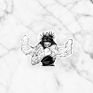 Goth Boy Cursed Villain Sticker, Anime Sticker
