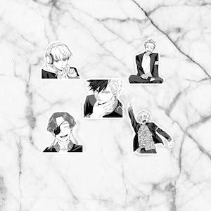 Fighting Students Anime Stickers: Glossy Vinyl Manga Stickers