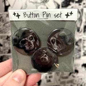 Ghostly Button Pin set, Videogame Pins, pinback button