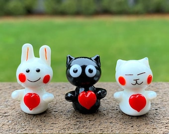 Handmade Glass Rabbit Trinkets | Borosilicate Glass Bunny
