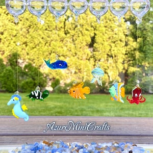 Handmade Glass fish tank Glass Octopus Tropical Fish whale shark fish Float Aquarium Decor fish bone Jellyfish father&#39;s day gift for father