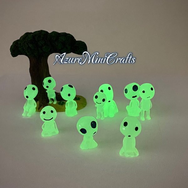 Luminous Resin Tree Elves Forest Spirit Gnome | Micro Landscape Accessories | Gardening Plant Ornaments | Blind Box Random One