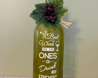 Lighted Bottles, Wine Decor, Home Decor, Gifts for friends