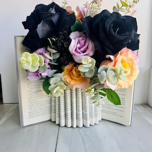 Handcrafted Floral Book Vases