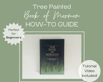 Tree/ Mountain Painted Book of Mormon How-To Guide | Tutorial Video PDF | Young Women Men Activity | Relief Society | FHE | Digital Download