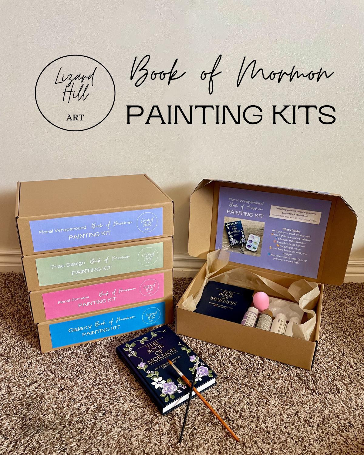 Book of Mormon Painting Kit | LDS Art Tutorial | Physical Kit + PDF + Video | Relief Society | Young Womens | Missionary | Baptism Gifts