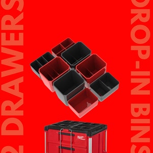 STL files - 2 Drawers Drop-in Bins Set