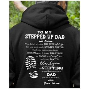 Stepped up Dad Personalized Gift, Father's Day Gifts From Kids Custom  Canvas Sign, Step Dad Fathers Day Gift Sign, Bonus Dad Gift 