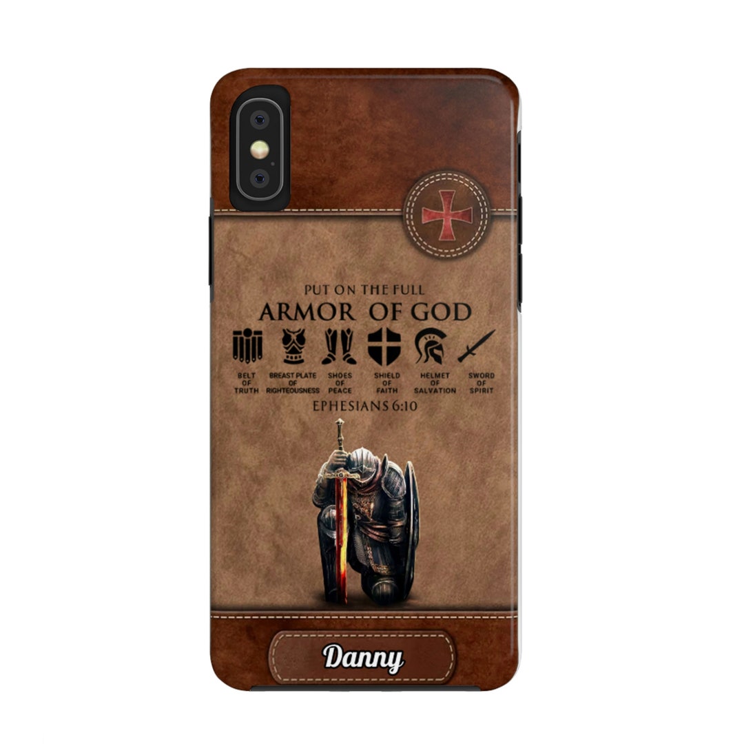 Put on the Full Armor of God Phone Case Leather Pattern Phone Etsy