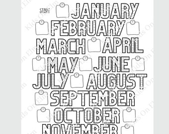 2025 Leap Year Pounds Lost Tracker | Printable Workout Tracker | Daily Firness Planner |  Weight Loss Journal Habit | Coloring Calendar 2025