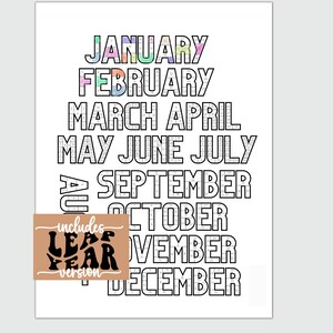 Leap Year Coloring Tracker | Visual Daily Habit Tracker 2024 | Printable Workout Journal | Fitness Planner | Weight Loss Tracker | Digital