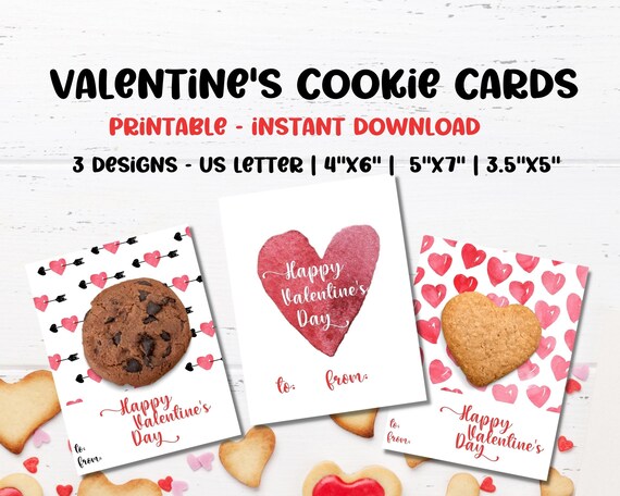 Cookie Packaging for Valentines Instant Download Valentines Day Mini ...