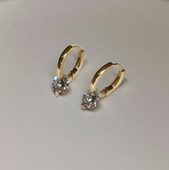 1 Pair of S925 Sterling Silver High Quality 14k Gold/white - Etsy