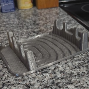 Portacoperchio e portautensili, poggia cucchiaio da piano di lavoro, vassoio raccogligocce da cucina