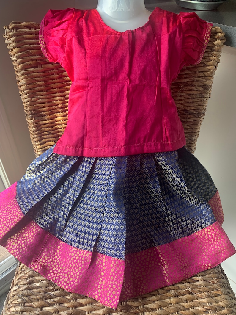 Multiple Designs of 0 to 6 Months Baby Girl Pattu Pavada/langa Blouse/pattu Pavadai/traditional