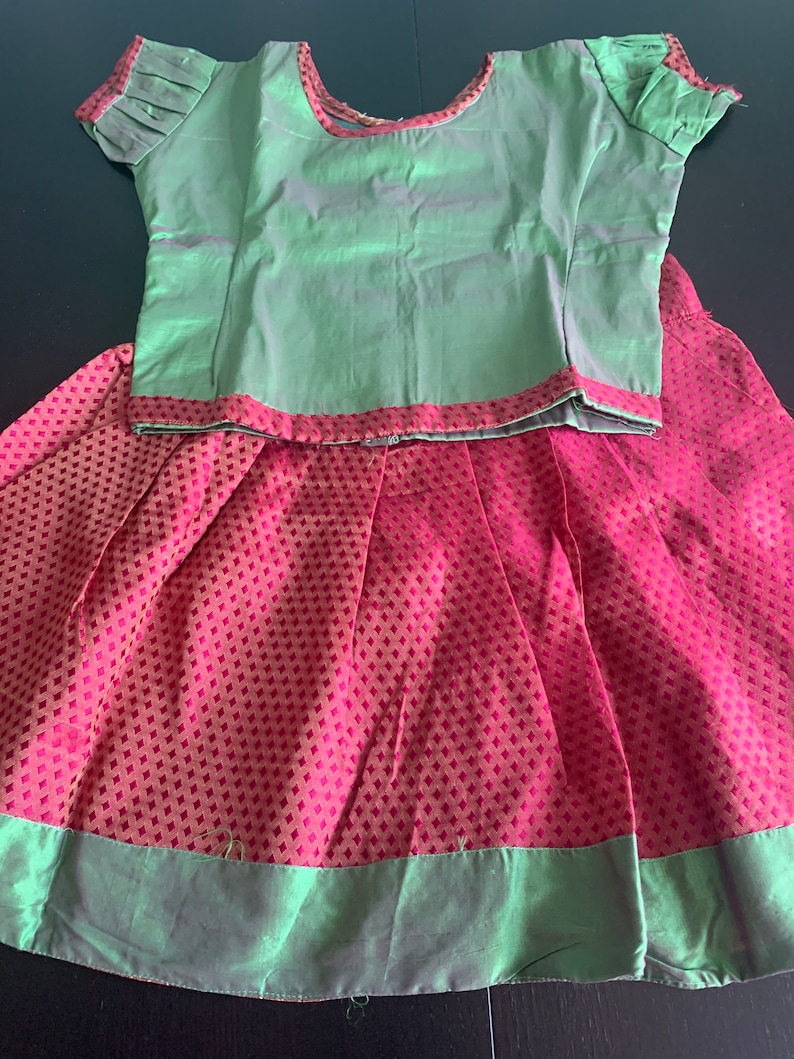 Multiple Designs of 0 to 6 Months Baby Girl Pattu Pavada/langa Blouse/pattu Pavadai/traditional