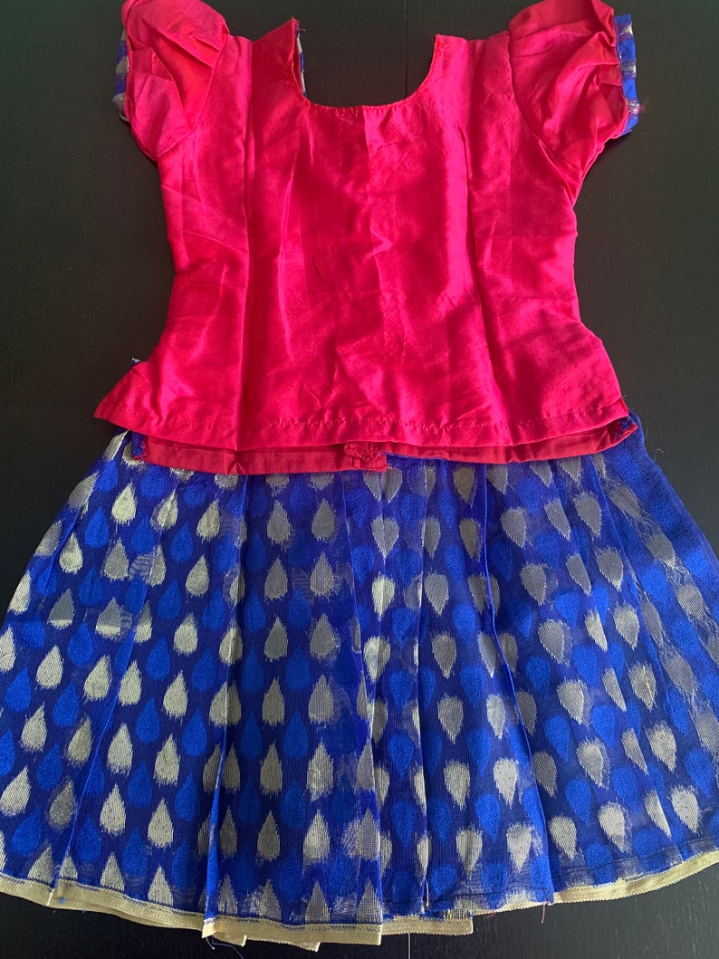 Multiple Designs of 0 to 6 Months Baby Girl Pattu Pavada/langa Blouse/pattu Pavadai/traditional